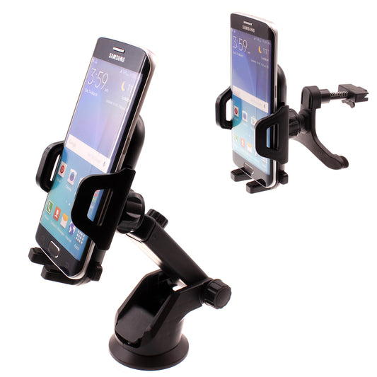 image of Car Mount  Windshield   Air Vent  Phone Holder Glass Cradle Suction -D 1999-1