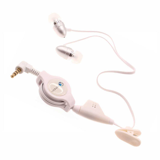 image of Retractable Earphones Wired Headphones Handsfree Mic Headset 3.5mm  - BFB74 358-1