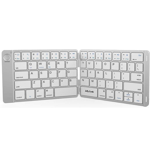 image of Wireless Keyboard Folding Rechargeable Portable Compact   - BFV26 1394-1