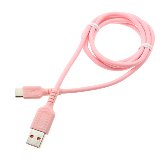 image of 3ft USB-C Cable Pink Charger Cord Power Wire Type-C  - BFG62 1415-1