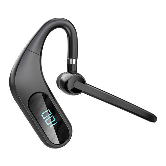 image of Wireless Earphone Ear-hook Headphone Boom Mic Handsfree Single Headset - BFY47 1773-1