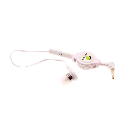 image of Retractable Mono Earphone Headphone 3.5mm w Mic Headset Handsfree Earbud  - BFM83 418-1