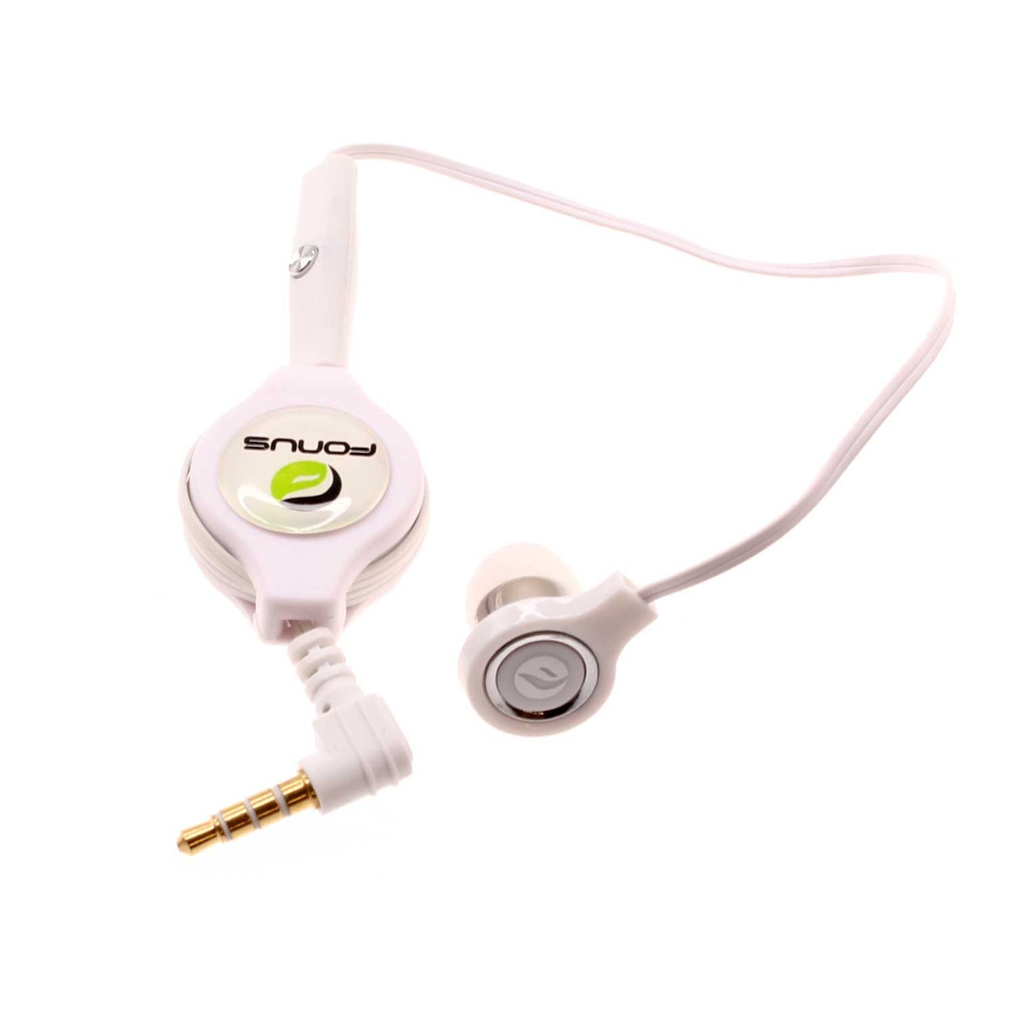 Retractable Mono Earphone Headphone 3.5mm w Mic Headset Handsfree Earbud  - BFM83 418-1