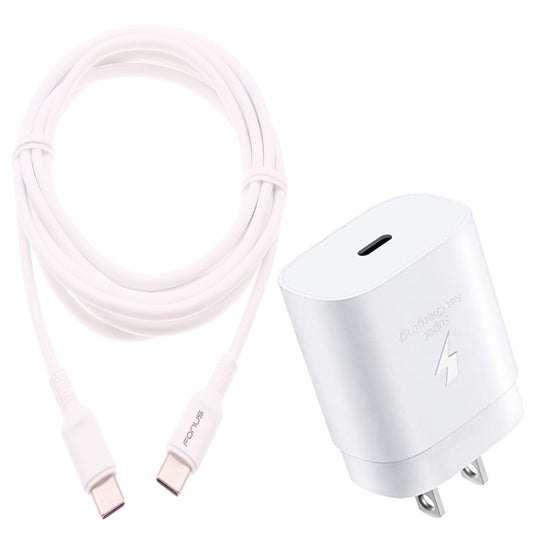 image of 25W Fast Home Charger PD Type-C 6ft USB-C Cable Quick Power Adapter  - BFA79 1519-1