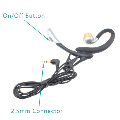  Wired Earphone with Boom Mic   Over-the-ear  3.5mm Adapter  Single Earbud  Headphone  - BFC37+S06 1992-5