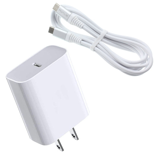 image of 18W Fast Home Charger PD Type-C 6ft USB-C Cable Quick Power Adapter  - BFJ09 1323-1