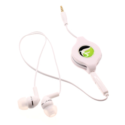 Retractable Earphones Headphones Hands-free Headset 3.5mm w Mic Earbuds  - BFS38 438-1