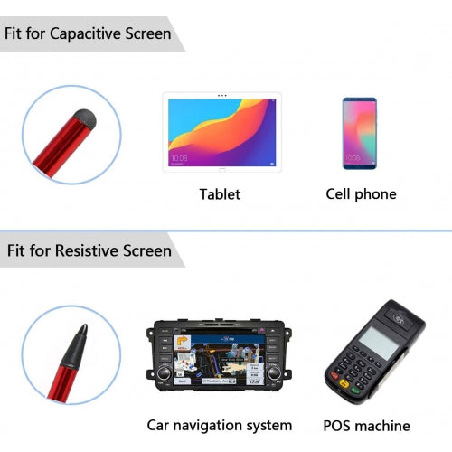 Red Stylus Capacitive and Resistive Pen Touch Compact Lightweight  - BFF73 1433-4