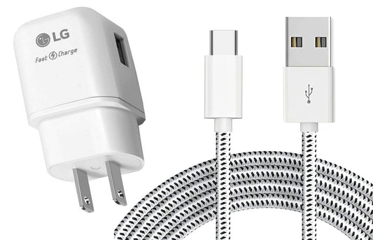 image of 18W Fast Home Charger 6ft USB-C Cable Power Adapter QC3.0 TYPE-C Cord Travel  - BFM72 1361-1