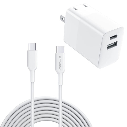 image of  38W PD Home Charger   Fast Type-C   6ft Long Cable   USB-C   Power Cord   QC3.0 Adapter   - BFG87 1860-1