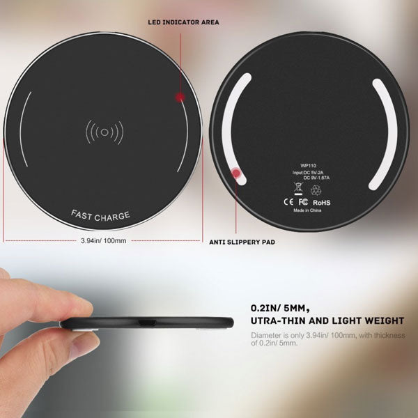 Wireless Charger Fast 7.5W and 10W Charging Pad Slim Quick Charge  - BFK83 999-4