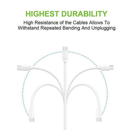 USB-C Cable 6ft Long Fast Charger Cord Power Wire Type-C to Type-C  - BFD74 993-5