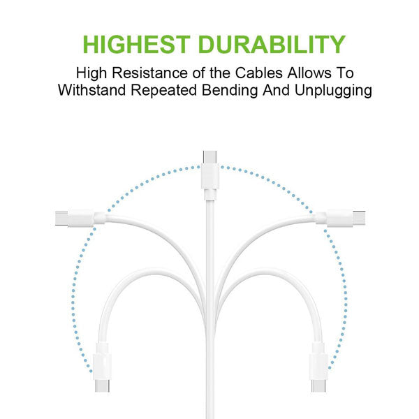 USB-C Cable 6ft Long Fast Charger Cord Power Wire Type-C to Type-C  - BFD74 993-5