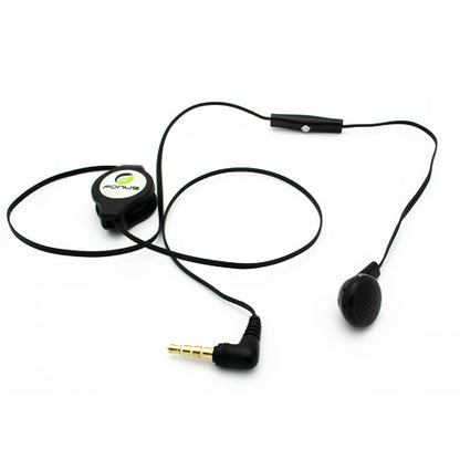 Retractable Mono Earphone Headphone 3.5mm w Mic Headset Handsfree Earbud  - BFJ80 384-4