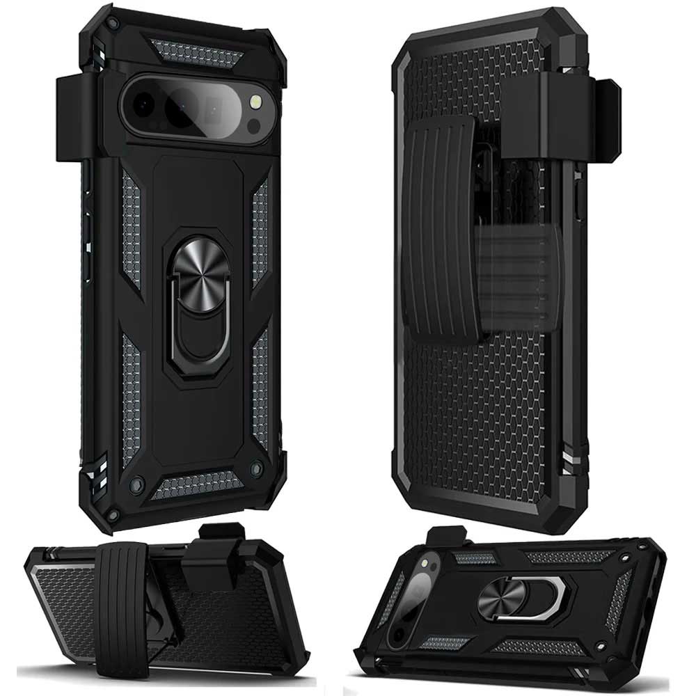 For Google Pixel 9/9 Pro Case with Belt Clip Holster 2107-1