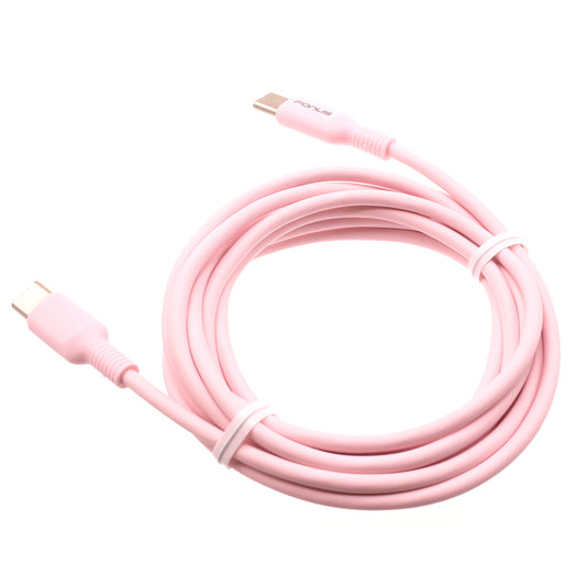 Pink 6ft Long Cable USB-C to Type-C PD Fast Charger Cord Power Wire  - BFB43 1419-1