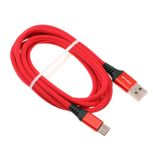 image of Red 6ft USB-C Cable Type-C Charger Cord Power Wire Long  - BFK59 1414-1