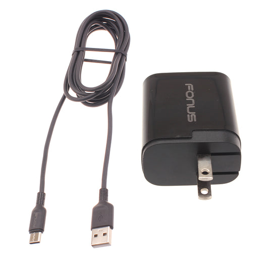 image of 36W PD Home Charger Fast Type-C 6ft Long Cable USB-C Power Cord QC3.0 Adapter  - BFE07 1492-1