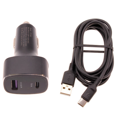 36W PD Fast Car Charger 6ft USB-C Cable 2-Port Long Cord  Power Adapter Type-C Wire  - BFY32 1756-1