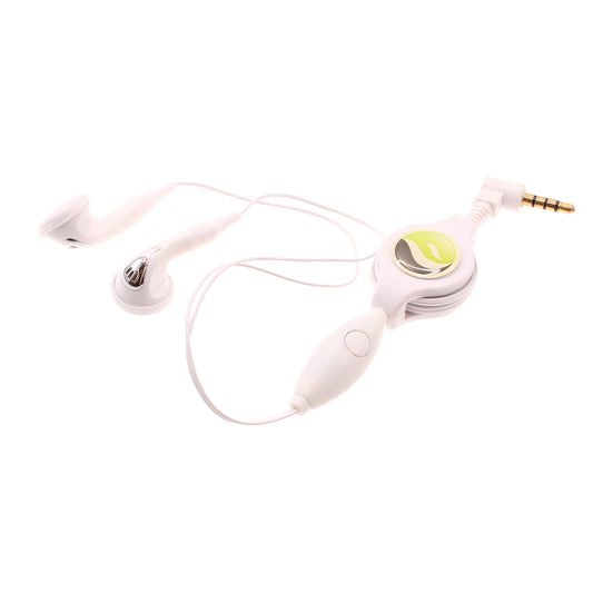 image of Retractable Earphones Headphones Hands-free Headset 3.5mm w Mic Earbuds  - BFB80 353-1