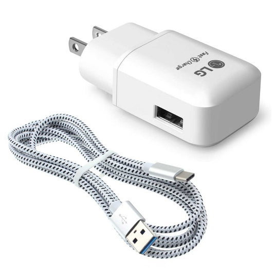 image of 18W Fast Home Charger 6ft USB-C Cable Power Adapter QC3.0 TYPE-C Cord Travel  - BFM72 1361-1