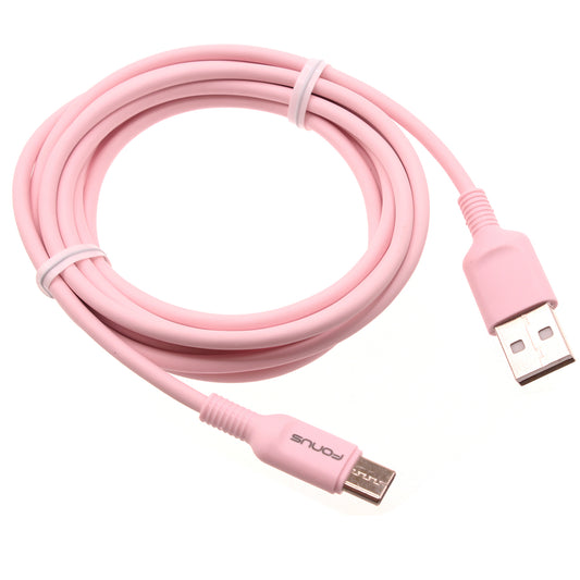 image of 10ft Long USB-C Cable Pink Charger Cord Power Wire Type-C Fast Charge  - BFJ16 1574-1