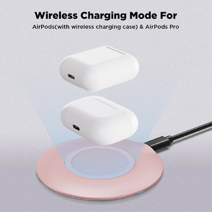 15W Wireless Charger Fast Pink Charging Pad Slim Quick Charge  - BFWH2 1647-7