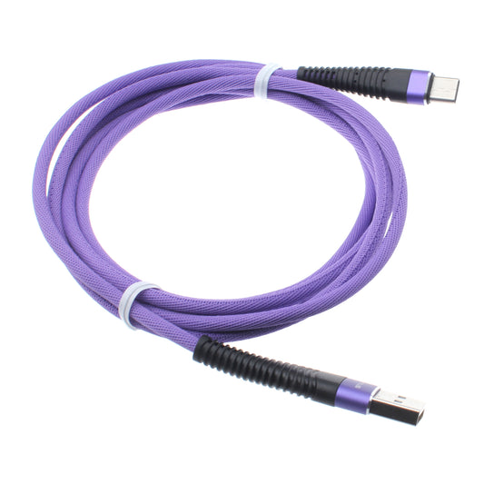 10ft USB Cable Purple Type-C Charger Cord Power Wire  - BFR92 1176-1