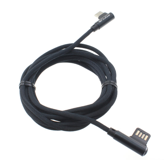 image of Angle USB Cable 6ft Type-C Charger Cord USB-C Power Wire  - BFR31 1104-1