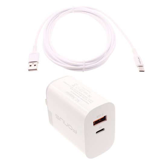 image of 36W PD Home Charger Fast Type-C 6ft Long Cable USB-C Power Cord QC3.0 Adapter  - BFE06 1495-1