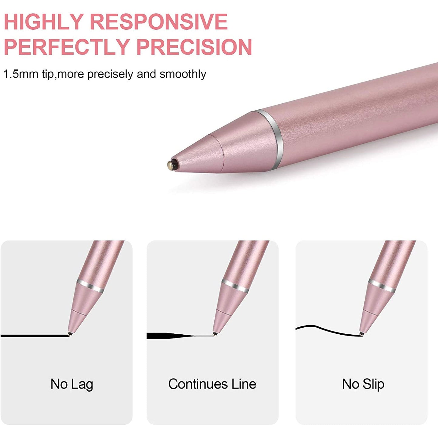  Active Stylus Pen  Digital Capacitive Touch Rechargeable  Palm Rejection   - BFG78 1856-4