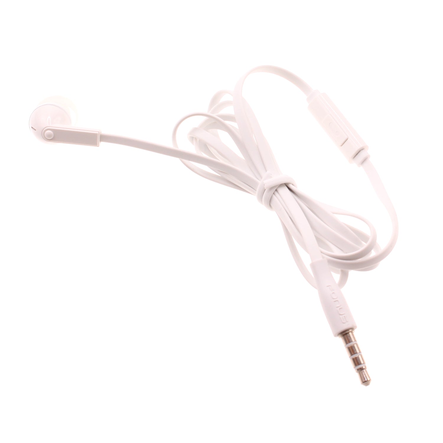 Mono Headset Earphone w Mic Wired Earbud 3.5mm Single Headphone Hands-free  - BFF70 441-1