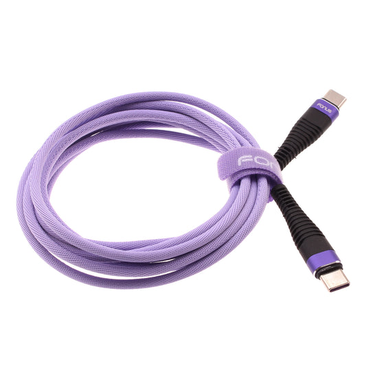 image of Purple 6ft PD Cable Type-C to USB-C Long Charger Cord Power Wire Sync  - BFA94 1547-1