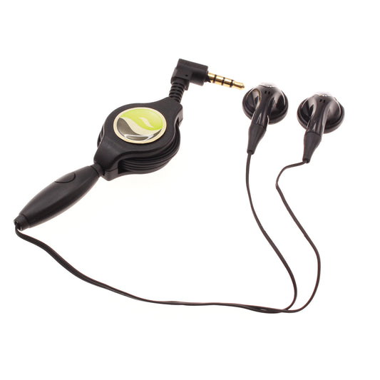 image of Retractable Earphones Headphones Hands-free Headset 3.5mm w Mic Earbuds  - BFB92 346-1