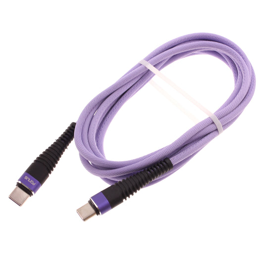 image of Purple 10ft PD Cable Type-C to USB-C Fast Charger Cord Extra Long  Power Wire  - BFA95 1548-1