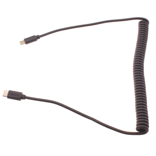 image of Coiled Cable USB-C to TYPE-C Fast Charger Cord Power  - BFD26 1421-1