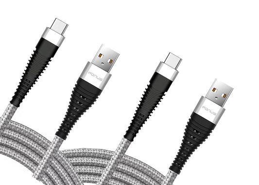 6ft and 10ft Long USB-C Cables Fast Charge TYPE-C Cord Power Wire Data Sync Braided  - BFY70 1797-1