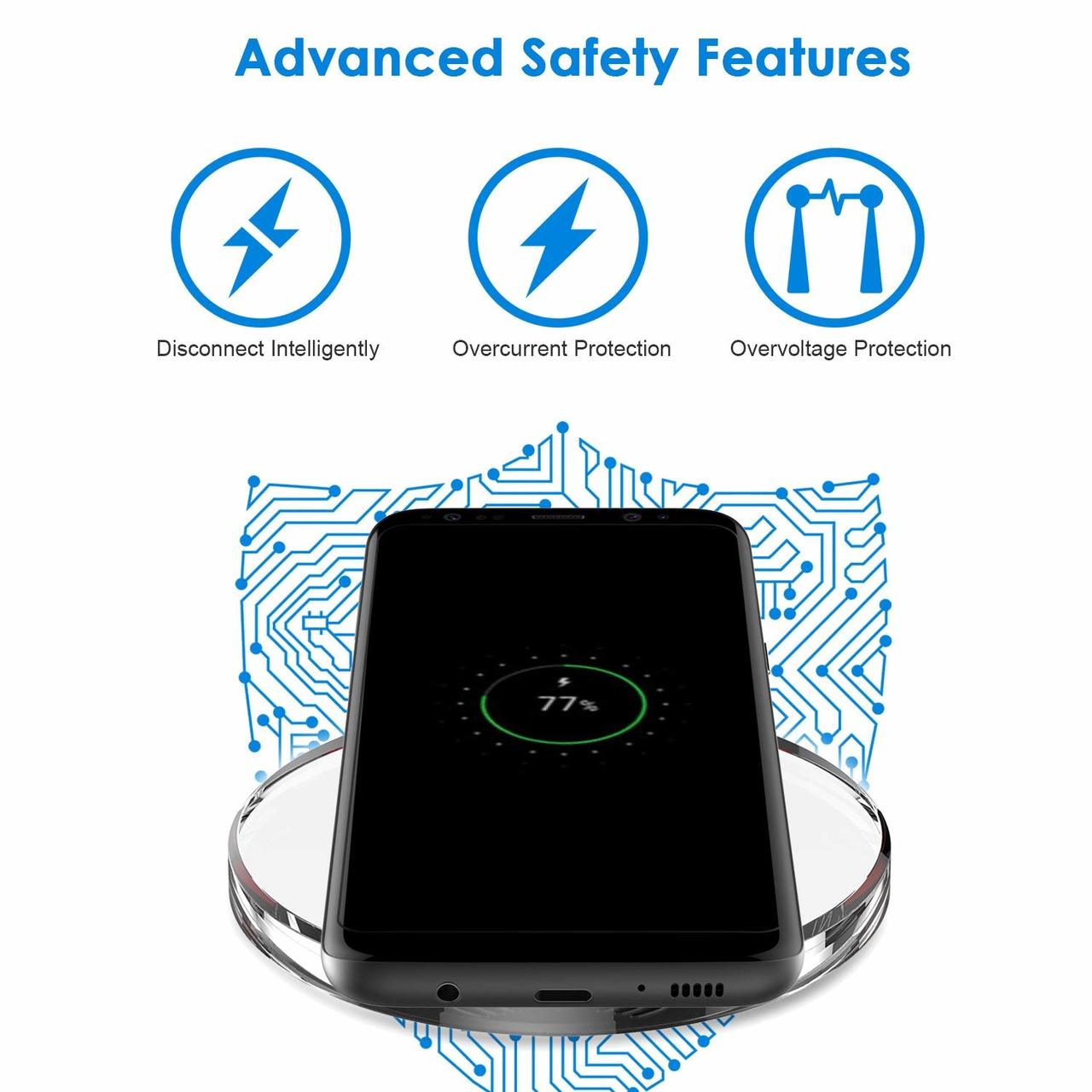 Wireless Charger Fast 7.5W and 10W Charging Pad Slim  - BFV09 1209-6