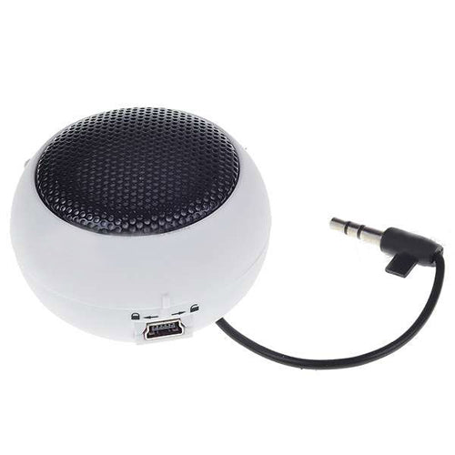 Wired Speaker Portable Audio Multimedia Rechargeable White  - BFS99 347-1