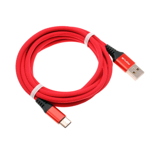 image of Red 6ft USB-C Cable Type-C Charger Cord Power Wire Long  - BFK59 1414-1