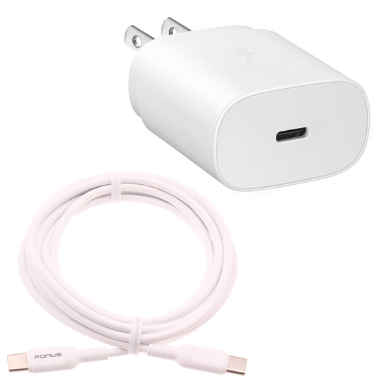 image of 25W Fast Home Charger PD Type-C 6ft USB-C Cable Quick Power Adapter  - BFA79 1519-1