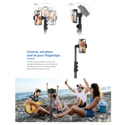 Tripod Selfie Stick Wireless Monopod Remote Shutter Built-in Self-Portrait  - BFB98 1591-4