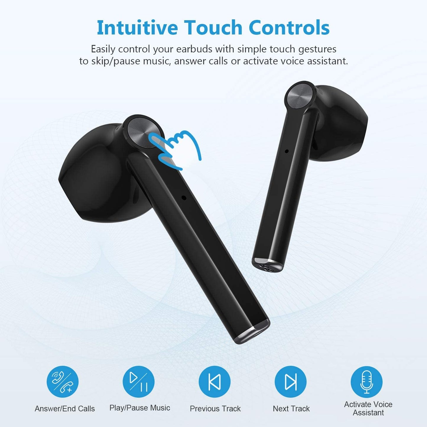 TWS Earphones Wireless Earbuds Headphones True Stereo Headset  - BFR04 1609-3