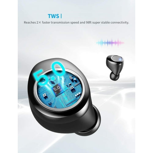 TWS Earphones Wireless Earbuds Headphones Bluetooth Headset - BFK50 1592-6