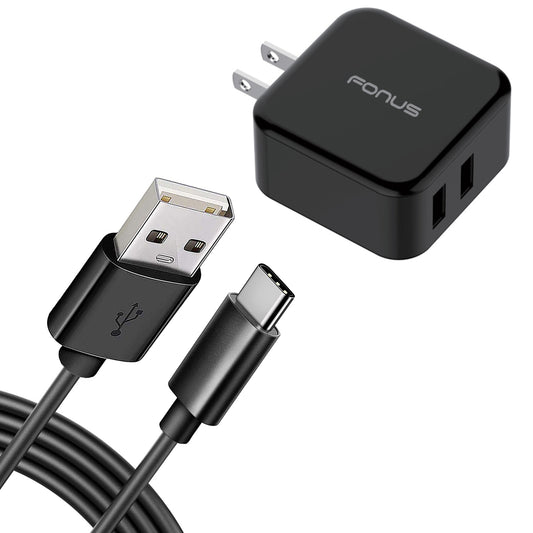 image of Quick Home Charger 30W 6ft USB Cable 2-Port USB Power Cord Travel  - BFR45 1117-1