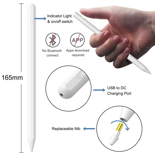 Active Stylus Pen Digital Capacitive Touch Rechargeable Palm Rejection  - BFG79 1504-2