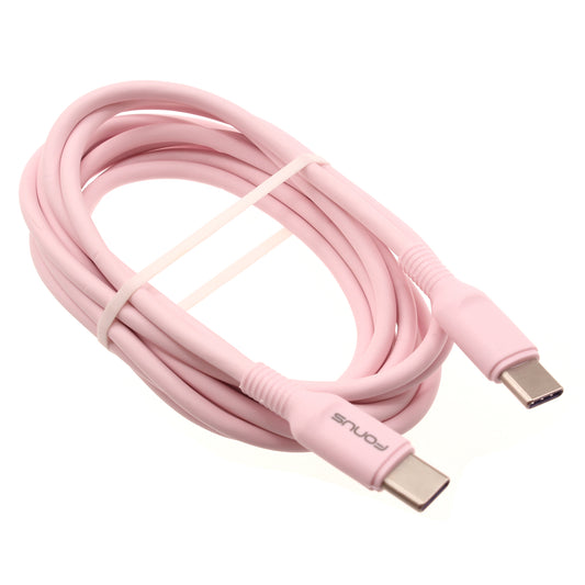 Pink 6ft Long Cable USB-C to Type-C PD Fast Charger Cord Power Wire  - BFB43 1419-1