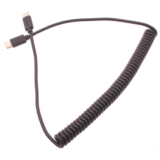 image of Coiled Cable USB-C to TYPE-C Fast Charger Cord Power  - BFD26 1421-1