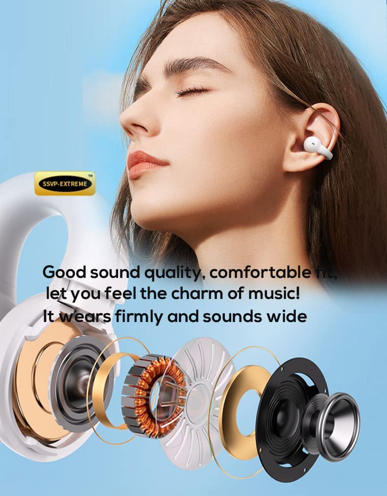 Wireless Ear-Clip TWS Earphones   Bluetooth Earbuds   True Stereo   Charging Case   Hands-free Mic  Headset  - BFZ33 1902-7