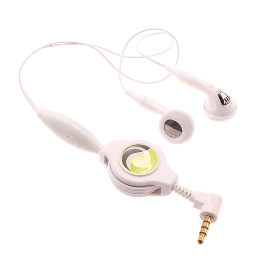 image of Retractable Earphones Headphones Hands-free Headset 3.5mm w Mic Earbuds  - BFB80 353-1